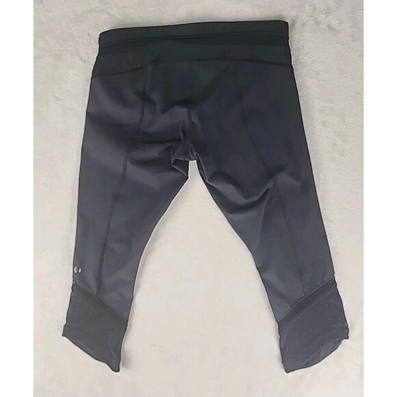 Lululemon Women's Just Breathe Leggings Size 6 Black Mesh Polkadot - Picture 4 of 8